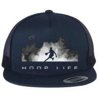 Basketball Apparel Basketball Hoop Life Flat Bill Trucker Hat