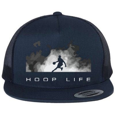 Basketball Apparel Basketball Hoop Life Flat Bill Trucker Hat