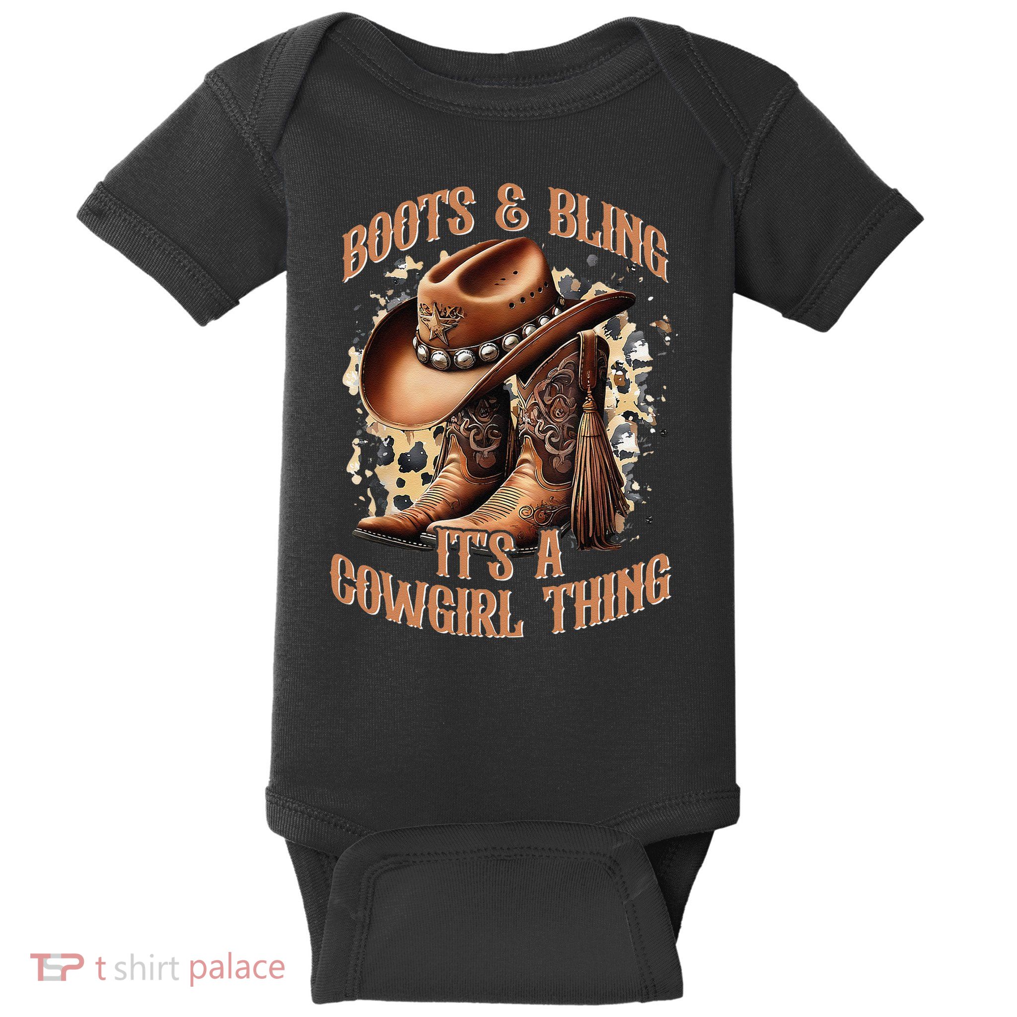 Boots And Bling Its A Cowgirl Thing Cowboy Hat Baby Bodysuit