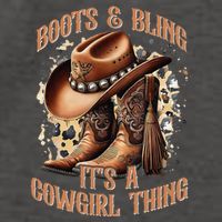 Boots And Bling Its A Cowgirl Thing Cowboy Hat Vector Backpack
