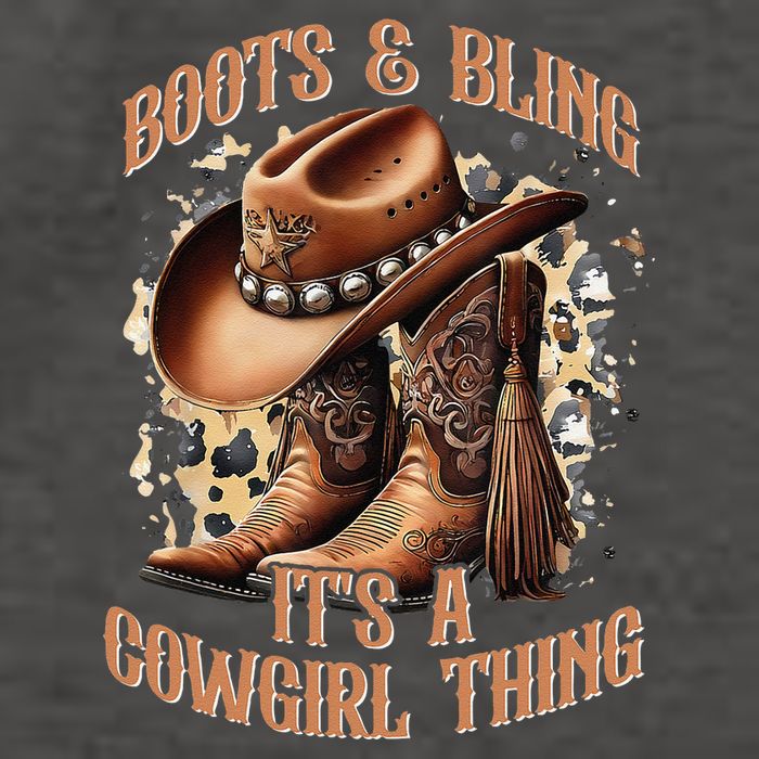 Boots And Bling Its A Cowgirl Thing Cowboy Hat Vector Backpack