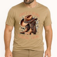 Boots And Bling Its A Cowgirl Thing Cowboy Hat Cooling Performance Crew T-Shirt