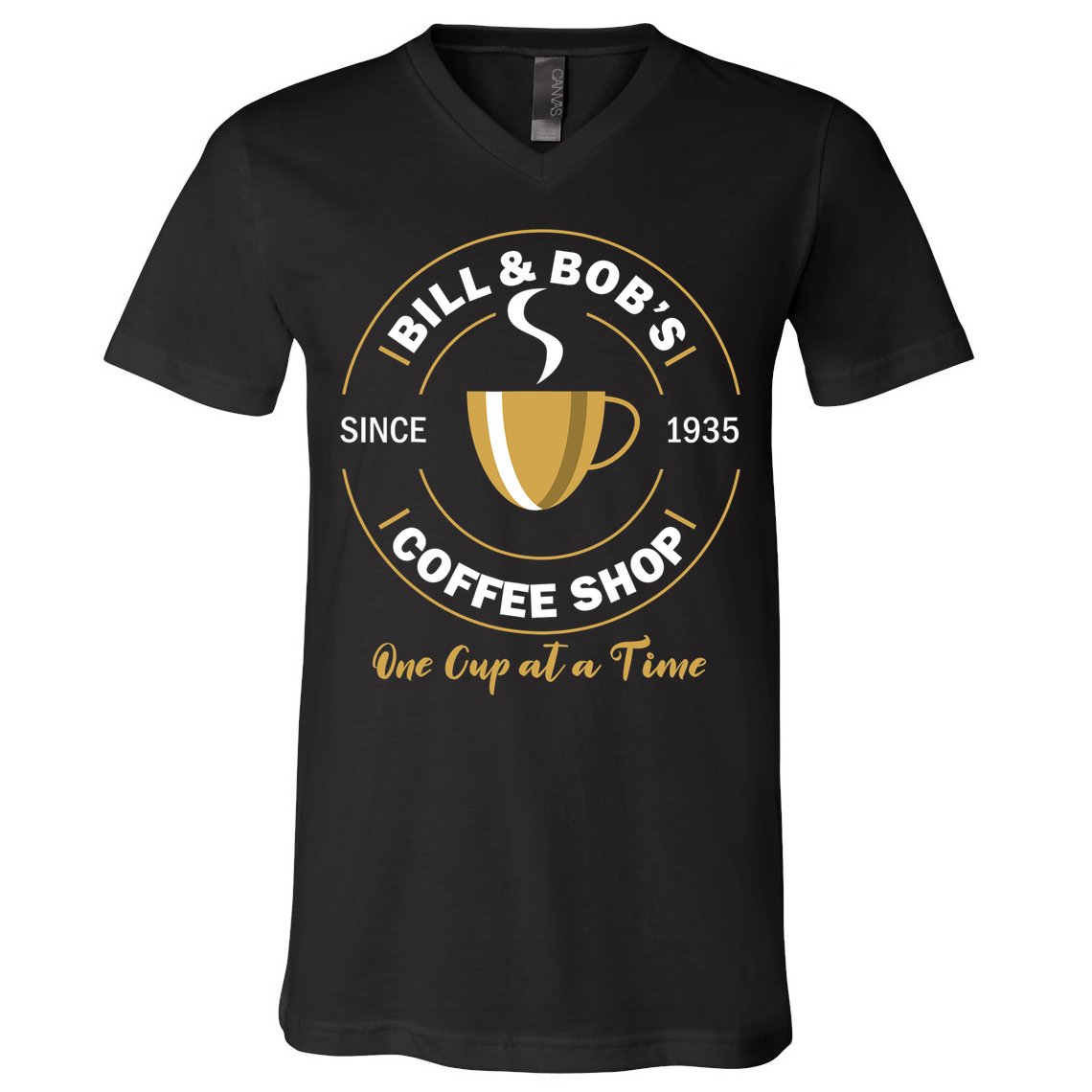 Bill and Bob's Coffee Shop AA Recovery Gift V-Neck T-Shirt