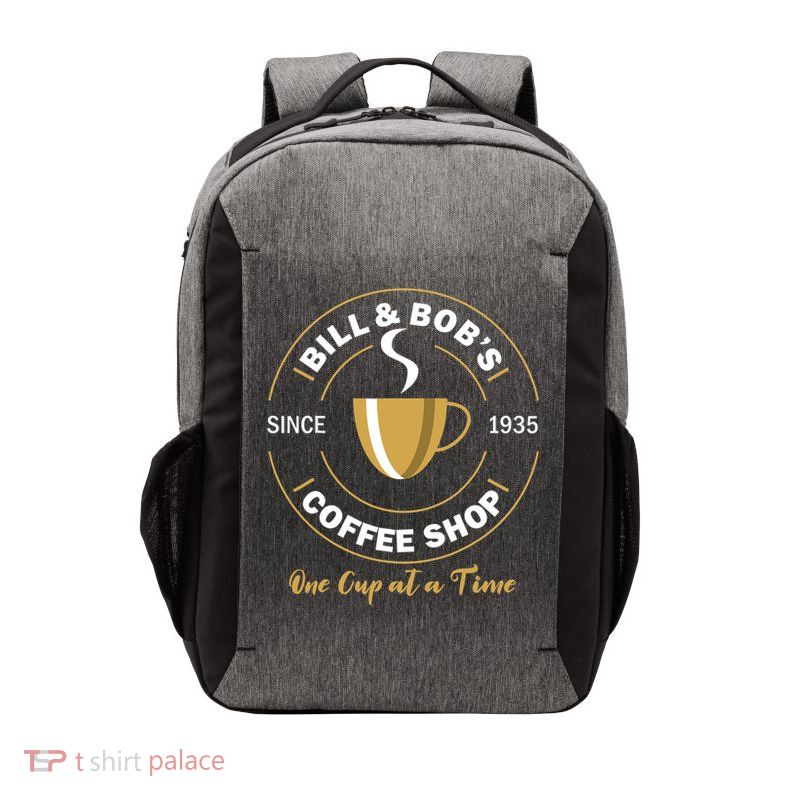 Bill and Bob's Coffee Shop AA Recovery Gift Vector Backpack
