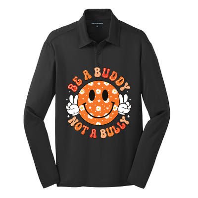 Be A Buddy Not A Bully Unity Day Orange Anti Bullying Silk Touch Performance Long Sleeve Polo