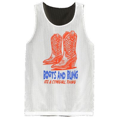 Boots And Bling ItS A Cowgirl Thing Vintage Mesh Reversible Basketball Jersey Tank