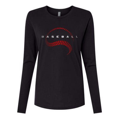 Baseball Apparel Baseball Womens Cotton Relaxed Long Sleeve T-Shirt