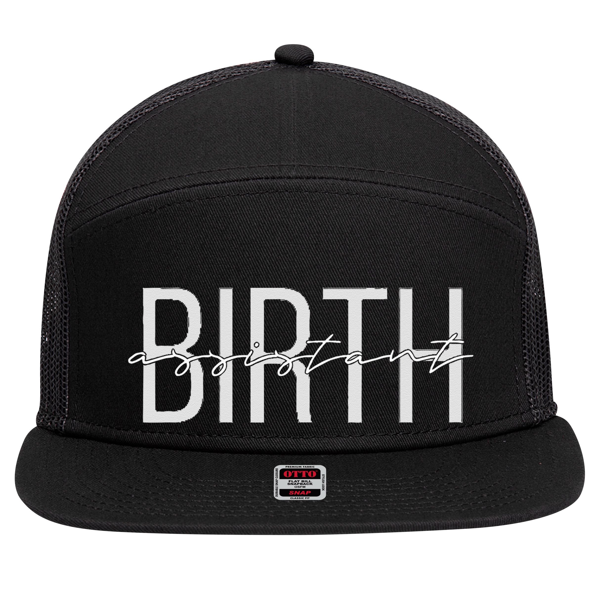 Birth Assistant Birth Doula Women Birth Worker 7 Panel Mesh Trucker Snapback Hat