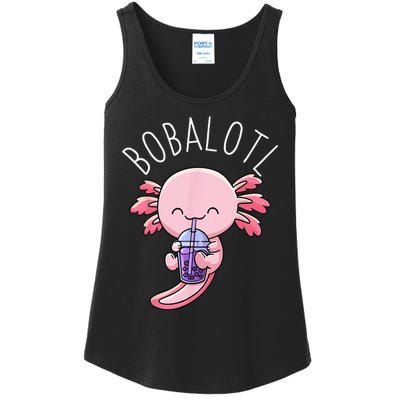 Bobalotl Axolotl Boba Tea Bubble Milk Ladies Essential Tank