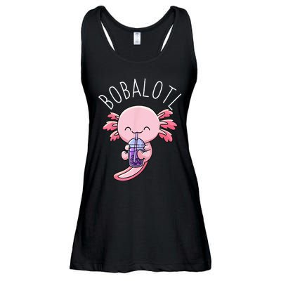 Bobalotl Axolotl Boba Tea Bubble Milk Ladies Essential Flowy Tank