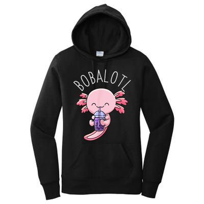 Bobalotl Axolotl Boba Tea Bubble Milk Women's Pullover Hoodie