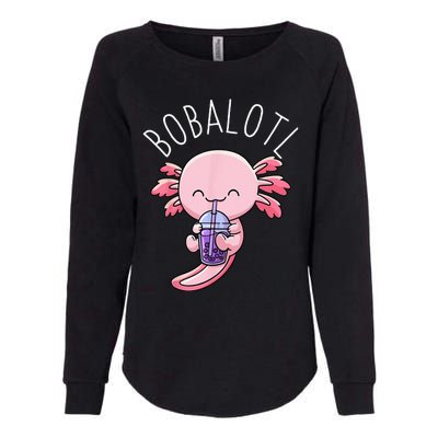 Bobalotl Axolotl Boba Tea Bubble Milk Womens California Wash Sweatshirt