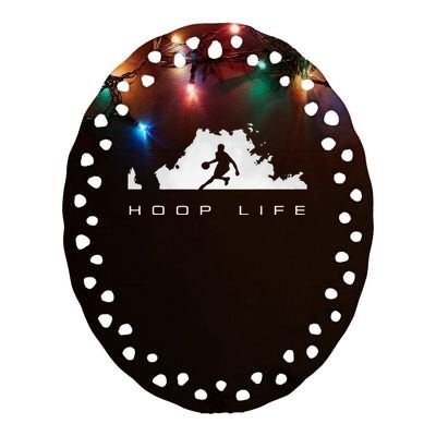 Basketball Apparel Basketball Ceramic Oval Ornament