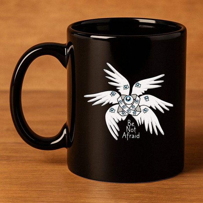 Biblical Angel Be Not Afraid Funny Bible Christian 11oz C Handle Ceramic Mug