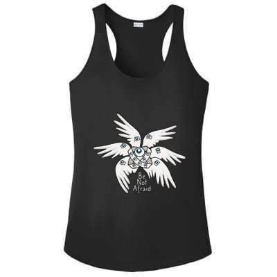 Biblical Angel Be Not Afraid Funny Bible Christian Ladies PosiCharge Competitor Racerback Tank