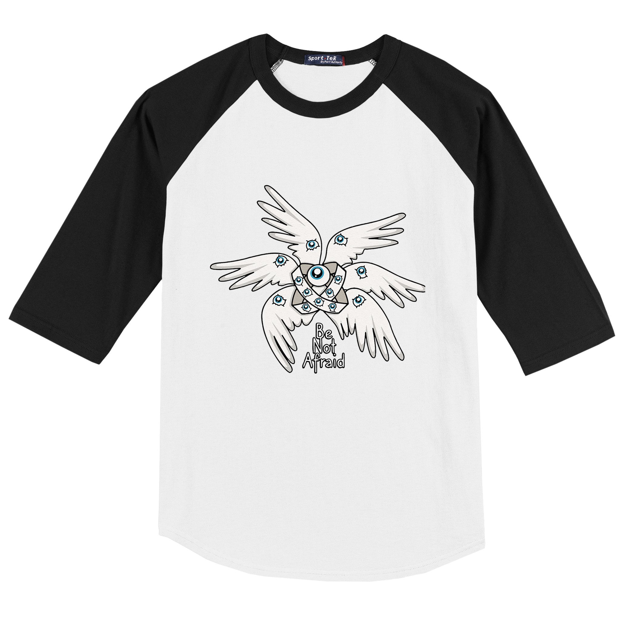 Biblical Angel Be Not Afraid Funny Bible Christian Baseball Sleeve Shirt