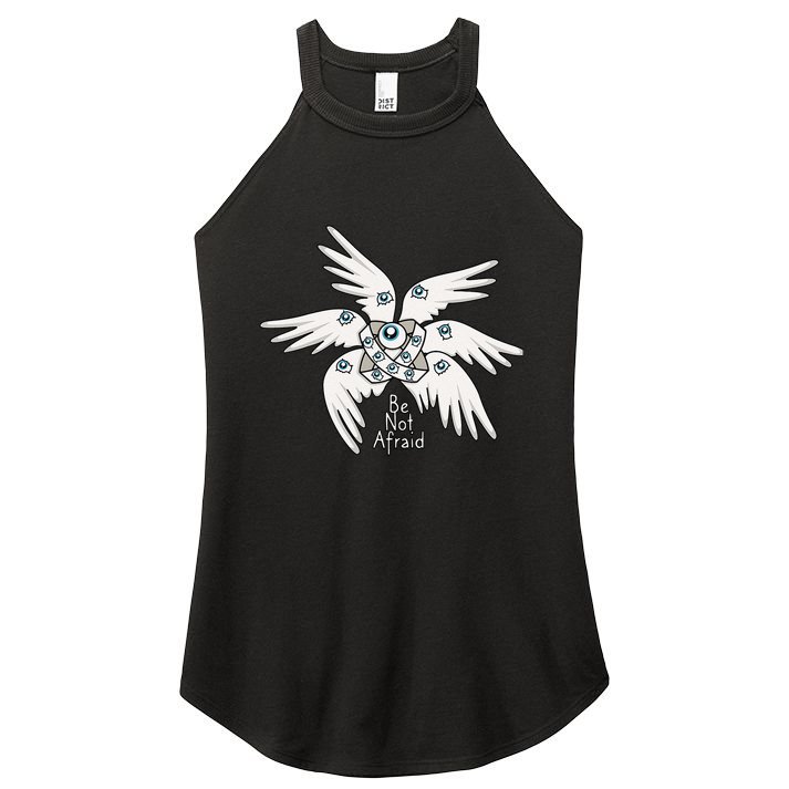 Biblical Angel Be Not Afraid Funny Bible Christian Women's Perfect Tri Rocker Tank