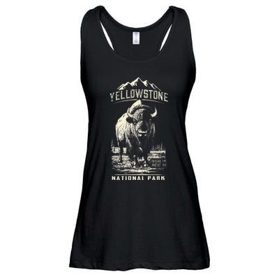 Buffalo American Bison Yellowstone National Park Ladies Essential Flowy Tank