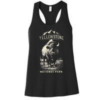 Buffalo American Bison Yellowstone National Park Women's Racerback Tank