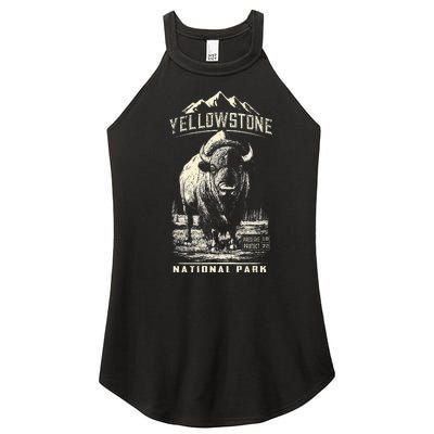 Buffalo American Bison Yellowstone National Park Women's Perfect Tri Rocker Tank