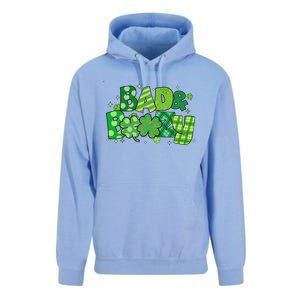 Bad And Boozy Patricks Day Lucky Shamrock Irish Unisex Surf Hoodie