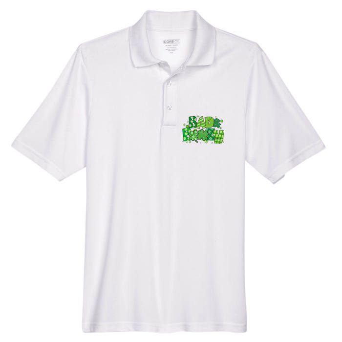 Bad And Boozy Patricks Day Lucky Shamrock Irish Men's Origin Performance Pique Polo