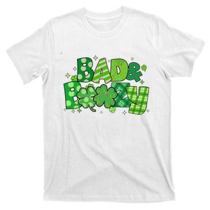 Bad And Boozy Patricks Day Lucky Shamrock Irish T-Shirt