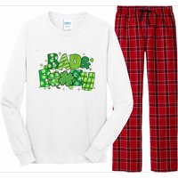 Bad And Boozy Patricks Day Lucky Shamrock Irish Long Sleeve Pajama Set