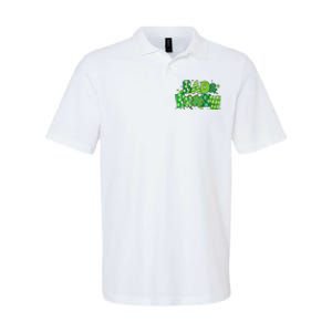 Bad And Boozy Patricks Day Lucky Shamrock Irish Softstyle Adult Sport Polo