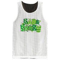 Bad And Boozy Patricks Day Lucky Shamrock Irish Mesh Reversible Basketball Jersey Tank