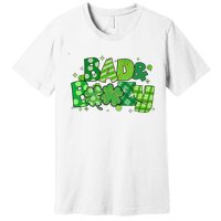 Bad And Boozy Patricks Day Lucky Shamrock Irish Premium T-Shirt