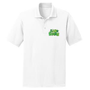 Bad And Boozy Patricks Day Lucky Shamrock Irish PosiCharge RacerMesh Polo