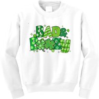 Bad And Boozy Patricks Day Lucky Shamrock Irish Kids Sweatshirt