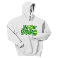 Bad And Boozy Patricks Day Lucky Shamrock Irish Kids Hoodie