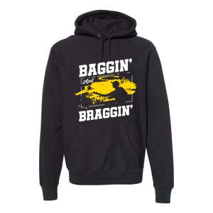 Baggin´ And Braggin´ | Bean Bag Toss | Cornhole Player Premium Hoodie