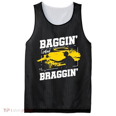 Baggin´ And Braggin´ | Bean Bag Toss | Cornhole Player Mesh Reversible Basketball Jersey Tank