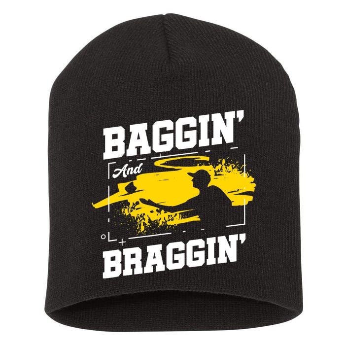 Baggin´ And Braggin´ | Bean Bag Toss | Cornhole Player Short Acrylic Beanie