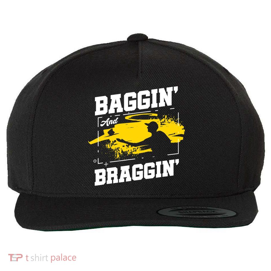 Baggin´ And Braggin´ | Bean Bag Toss | Cornhole Player Wool Snapback Cap