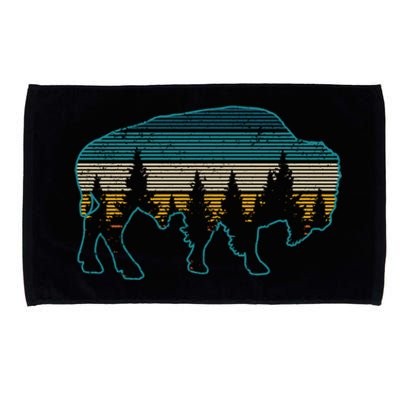 Bison American Buffalo Vintage National Park Souvenir Gift Cool Gift Microfiber Hand Towel