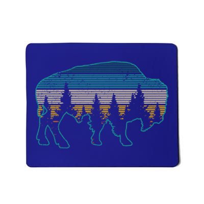 Bison American Buffalo Vintage National Park Souvenir Gift Cool Gift Mousepad