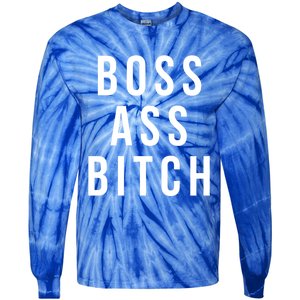 Boss Ass Bitch Cute Gift Tie-Dye Long Sleeve Shirt