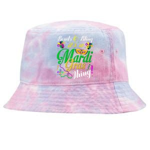 Beads And Bling ItS A Mardi Gras Thing Carnival Costume Tie-Dyed Bucket Hat