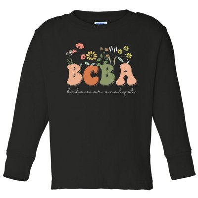 Behavior Analyst BCBA Behavior Therapist ABA Therapist RBT Toddler Long Sleeve Shirt