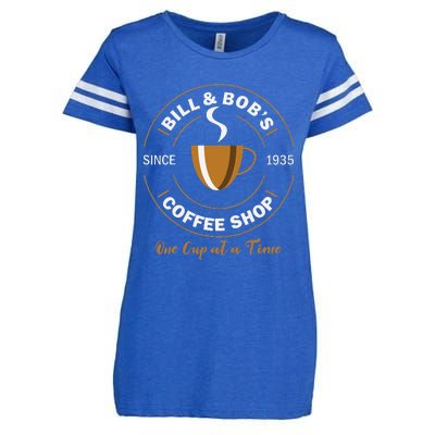 Bill And BobS Coffee Shop Aa Recovery Gift Enza Ladies Jersey Football T-Shirt