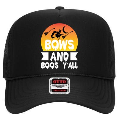 Bows And Boos Y'all High Crown Mesh Back Trucker Hat