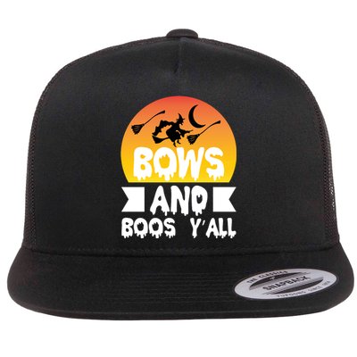 Bows And Boos Y'all Flat Bill Trucker Hat