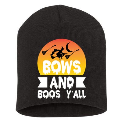 Bows And Boos Y'all Short Acrylic Beanie