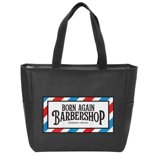 Born Again Barbershop Merch Zip Tote Bag