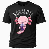 Bobalotl Axolotl Boba Tea Bubble Milk Cooling Performance Crew T-Shirt