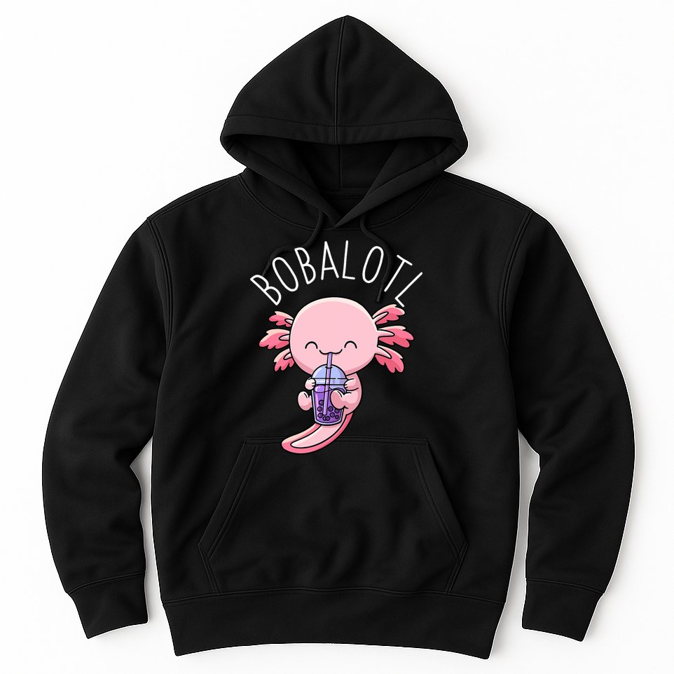 Bobalotl Axolotl Boba Tea Bubble Milk Hoodie
